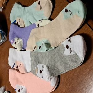 Sale Set 6 cat socks/ BUNDLE ONLY 2or more items